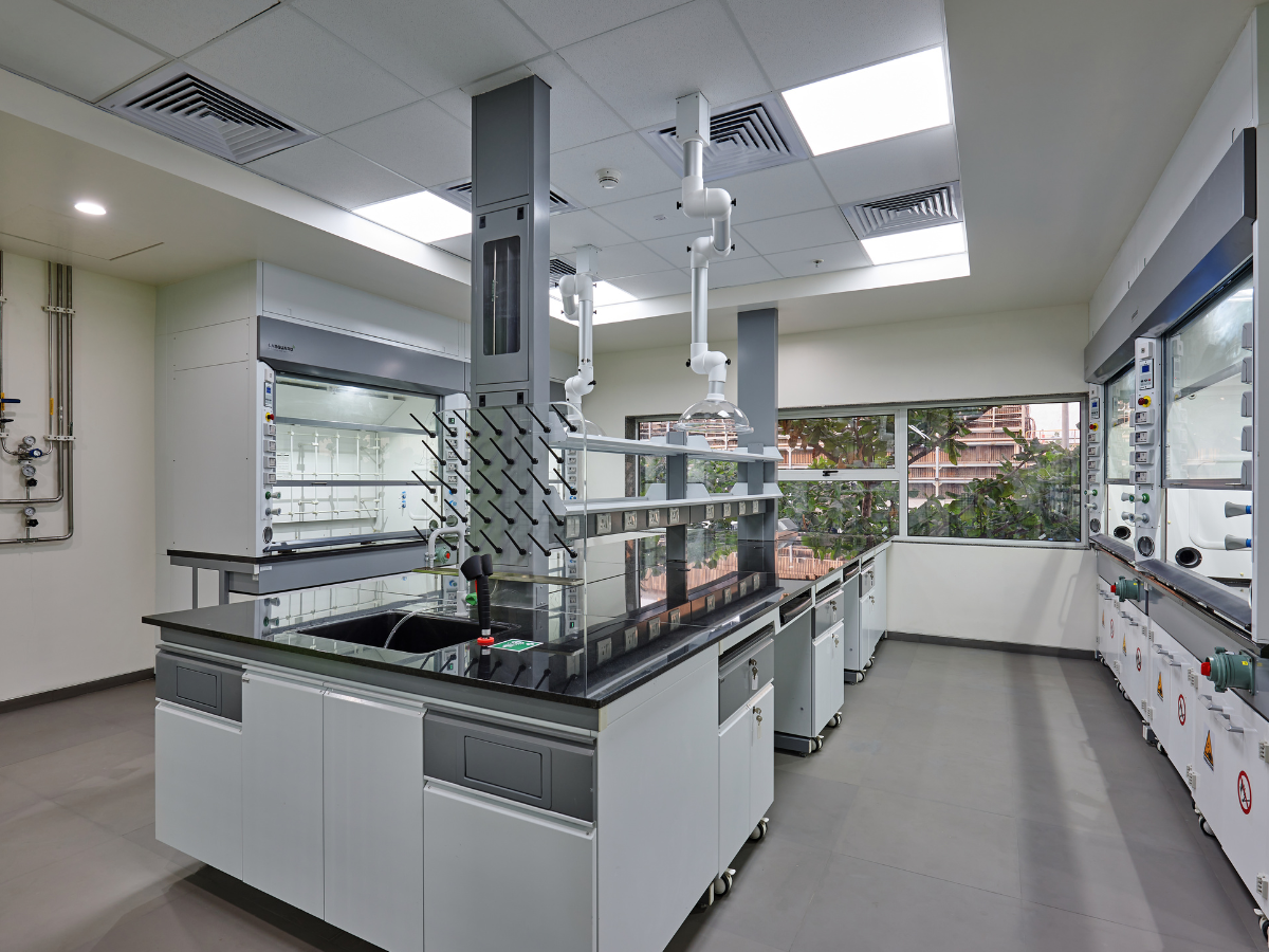 Chemical Engineering Company, Ambernath, Thane - Lab Granite Tables, Eye Wash Showers, Pegboards, Sport Extractors