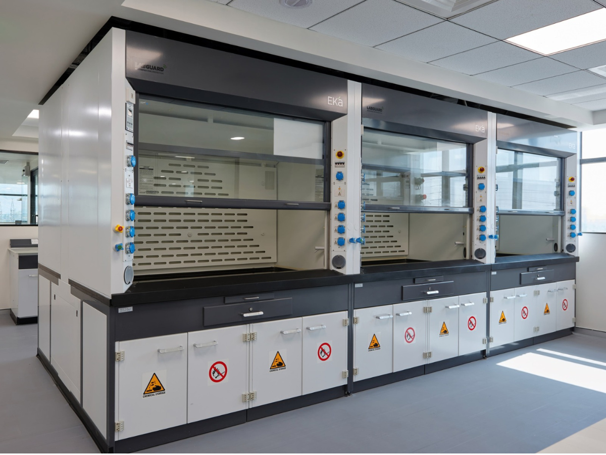 Specialty Chemicals Company, Juingar, Navi Mumbai, Maharashtra - Lab furniture and sport extractors - Turnkey Lab Design and Construction by SbyD