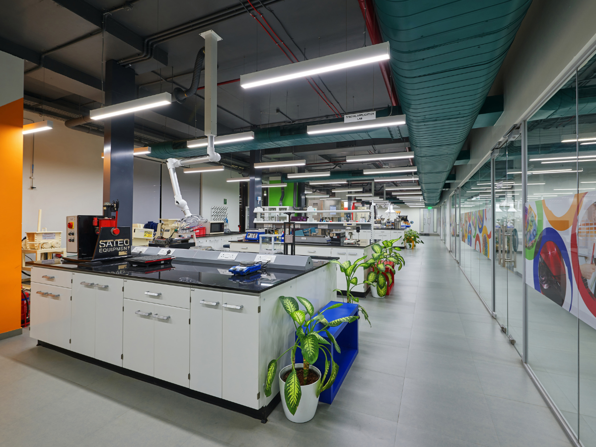 Specialty Chemical Company, Juinagar, Navi Mumbai - Lab Furniture Granite, Spot Extractors, Drawers - Turnkey Lab Design and Construction by SbyD