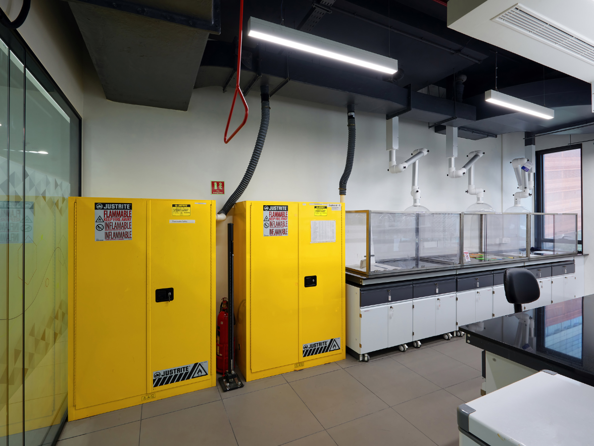 Specialty Chemicals Company, Juingar, Navi Mumbai, Maharashtra - safety cabinets- Turnkey Lab Design and Construction by SbyD